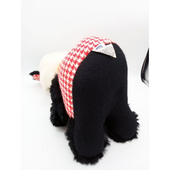 Gund Panda Vintage 1971 Plush Orange Bow Red Houndstooth Accents 13 Inches - Picture 15 of 16